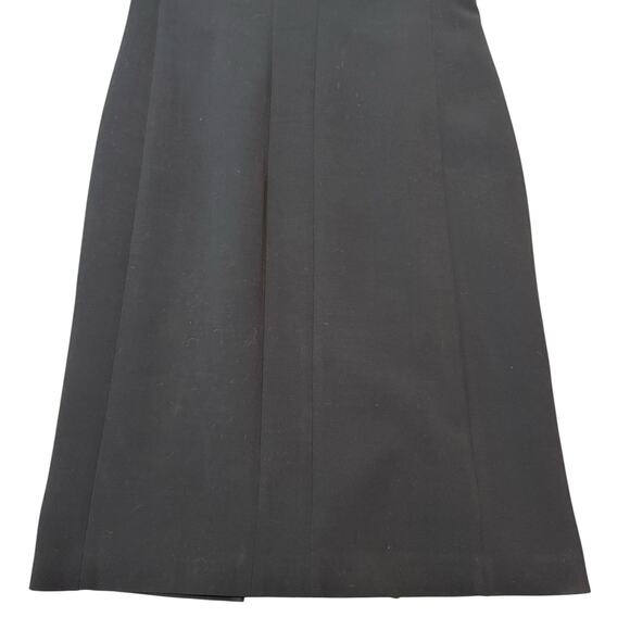 Ralph Lauren Black Label Wool Sheath Dress Square Notch Neck Black - Size 10 - Picture 4 of 11